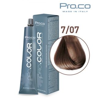 Vopsea de par profesionala PRO.COLOR 100 ml - Pro.Co - 7 07 TUTUN