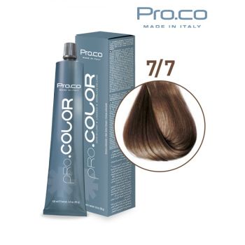 Vopsea de par profesionala PRO.COLOR 100 ml - Pro.Co - 7 7 BLOND BEJ