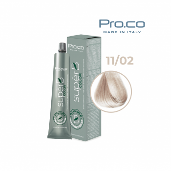 Vopsea de par profesionala fara amoniac SUPERB.COLOR 100 ml - Pro.Co - 11 02 BLOND SUPER DESCHIS PERLAT