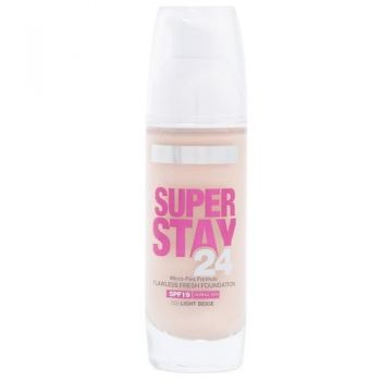 Fond de Ten Rezistent, Maybelline, Superstay 24H, Micro-Flex, SPF19, 005 Light Beige, 30 ml