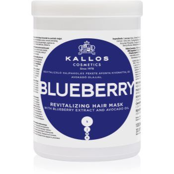 Kallos KJMN Professional Blueberry masca revitalizanta pentru par uscat, deteriorat si tratat chimic