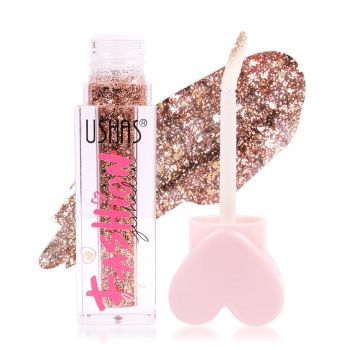 Fard Lichid Pleoape cu Glitter Ushas Fashion, 06