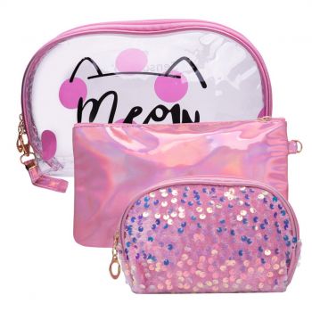 Portfard Travel SensoPRO Milano, Glam Kitty, set 3 buc