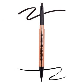 Eyeliner tip Carioca & Creion Sprancene Retractabil 2 in 1, Kiss Beauty 03 la reducere