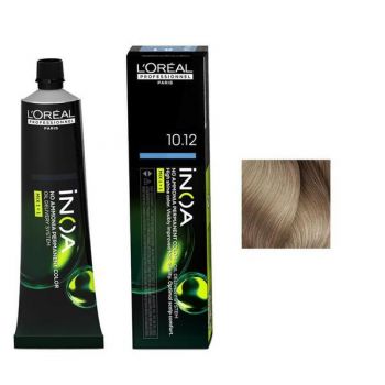 Vopsea de Par Demi-permanenta L'Oreal Professionnel Inoa 10.12 Platinblond Ash Irise, 60 ml