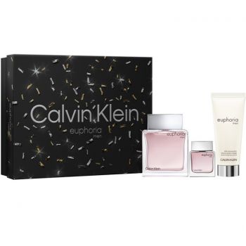 Set Calvin Klein Euphoria Men Apa de toaleta 100ml + Apa de toaleta 15ml + After shave 100ml (Continut set: 100 ml Apa de Toaleta + 15 ml  Apa de Toaleta + 100 ml After Shave Balsam)