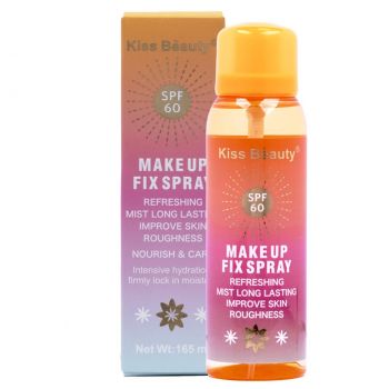 Spray Fixare Machiaj SPF60 Makeup Fix & Refreshing Kiss Beauty, 165ml