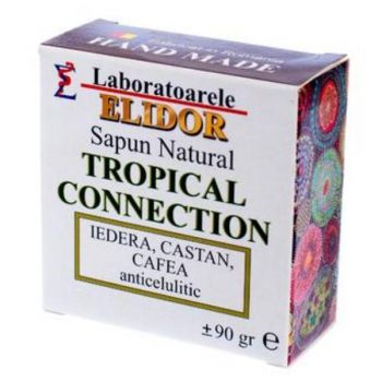 Sapun Solid anticelulitic cu iedera, castan, cafea Tropical Connection Elidor, 90 g