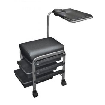 Scaun de Salon pentru Manichiura si Pedichiura CH-5005, Negru - Beautyfor Salon Seat for Pedicure & Manicure CH-5005, Black, 1 buc