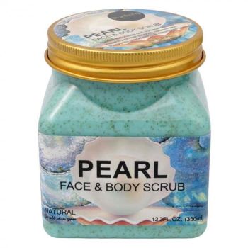 Scrub Natural Cu Extract de Perla pentru Fata si Corp Wokali, 350 ml