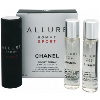 Set Apa de toaleta Chanel Allure Homme Sport, Barbati, Apa de Toaleta (Concentratie: Apa de Toaleta, Gramaj: 3 x 20 ml)