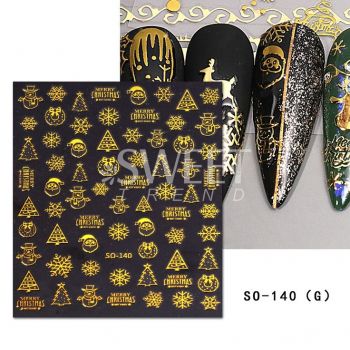 Sticker decor unghii 3D model iarna/Craciun SO-140 - SO-139