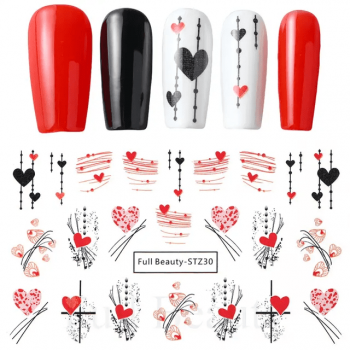 Tatuaj decor unghii Valentine's Day FB-STZ30 - FB-STZ25