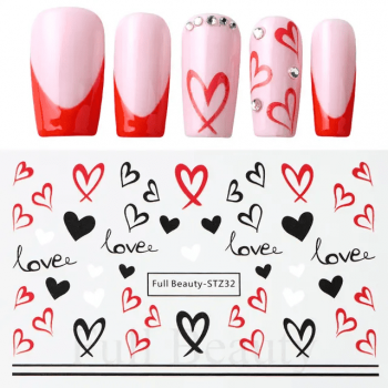 Tatuaj decor unghii Valentine's Day FB-STZ32 - FB-STZ25