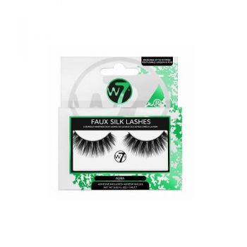 Gene False Reutilizabile, W7, Faux Silk Lashes, Aura, cu Adeziv Inclus