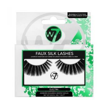 Gene False Reutilizabile, W7, Faux Silk Lashes, Electra, cu Adeziv Inclus