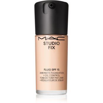 MAC Cosmetics Studio Fix Fluid SPF 15 24HR Matte Foundation + Oil Control machiaj cu efect matifiant SPF 15 ieftin