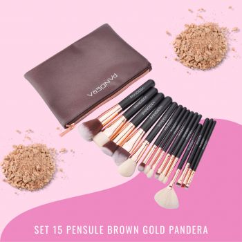 Set 15 Pensule Brown Gold PANDERA ®