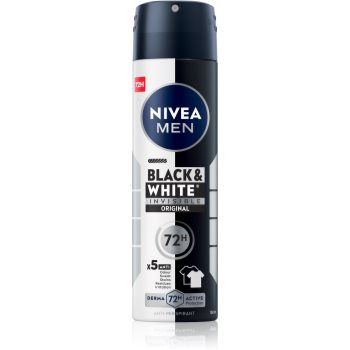 Nivea Men Invisible Black & White spray anti-perspirant pentru barbati