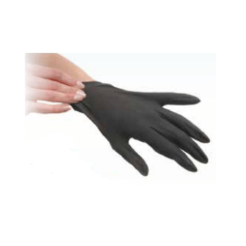 Manusi de unica folosinta Terzi Industrie Black Nitrile Gloves M 100buc