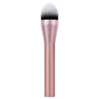 Pensula de Machiaj pentru Aplicarea Fardului de Obraz - Real Techniques Power Pigment Blush Brush, 1 buc