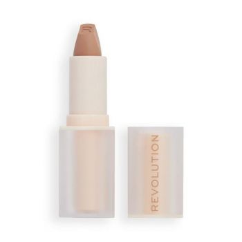 Ruj de Buze Satinat - Makeup Revolution Lip Allure Soft Satin Lipstick, nuanta Lover Nude, 3.2 g ieftin