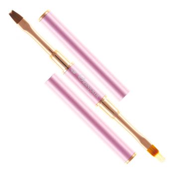 Pensula Manichiura cu 2 Capete - Rose Gold, X28-4, Oranjollie