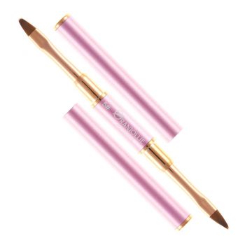 Pensula Manichiura cu 2 Capete - Rose Gold, X28-5, Oranjollie