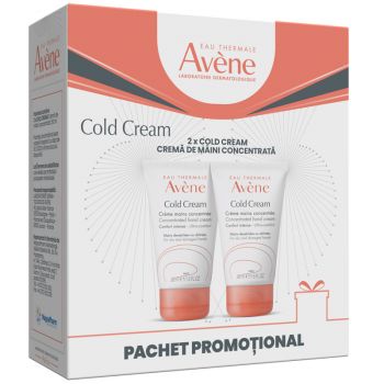 Pachet crema de maini Cold Cream Avene, 50 ml + 50 ml