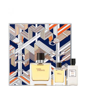 Set Cadou Hermes Terre D'Hermés Apa de Parfum 75 ml + After Shave Lotiune 40 ml + Apa de Parfum, 12.5 ml