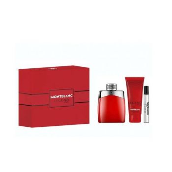 Set cadou Montblanc, Legend Red, Apa de parfum Barbati, 100 ml + Gel de dus 100 ml + Apa de parfum, 7,5 ml ieftin