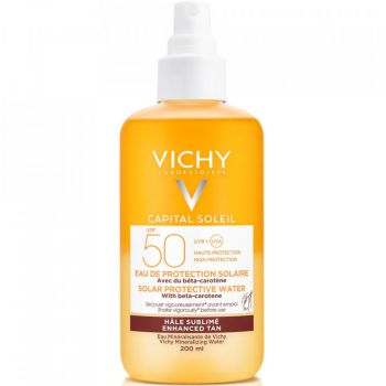 Apa de protectie solara pentru un bronz sporit SPF 50 Vichy Capital Soleil, 200 ml