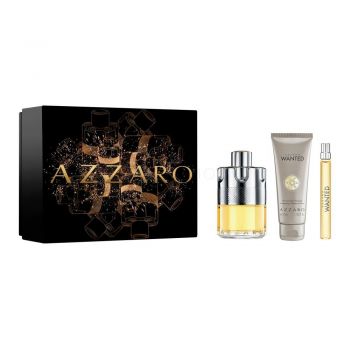 Azzaro Wanted, Apa de Toaleta, Barbati, 100 ml + Gel de dus, 75 ml, + Apa de Toaleta, 10 ml