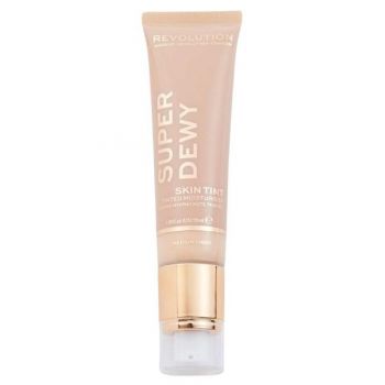 Crema Hidratanta Nuantatoare - Makeup Revolution Super Dewy Tinted Moisturiser, nuanta Medium Light, 55 ml
