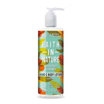 Lotiune pentru Maini si Corp cu Grapefruit si Portocala - Faith in Nature Grapefruit & Orange Hand & Body Lotion, 400 ml