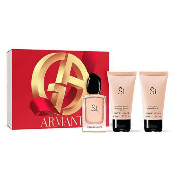 Set Cadou Armani Si, Femei, Apa de Parfum, 50 ml + Lotiune de corp 50 ml + Gel de dus , 50 ml