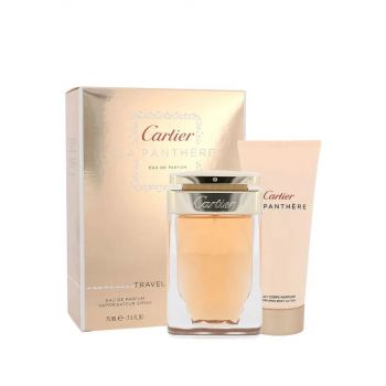 Set Cadou Cartier La Panthere, Apa de Parfum 75 ml + Lotiune de corp, 100 ml