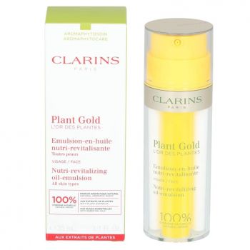 Ulei hranitor pentru piele 2 in 1, Clarins Plant Gold Nutri-Revitalizing Oil-Emulsion, 35 ml