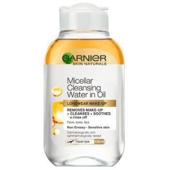 Apa Micelara Bifazica cu Ulei de Argan - Garnier Skin Naturals Micellar Cleansing Water in Oil Non Greasy - Sensitive Skin, 100 ml