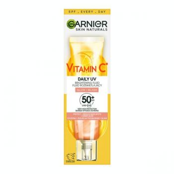 Crema Fluida Nuantatoare cu SPF 50+ - Garnier Skin Naturals Vitamin C Daily UV Glow, 40 ml