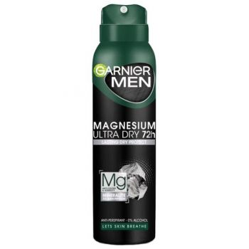 Deodorant Antiperspirant Spray - Garnier Men Magnesium Ultra Dry 72h, 150 ml