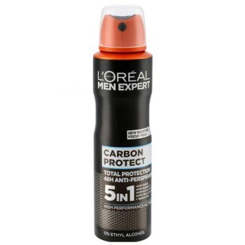 Deodorant Antiperspirant Spray pentru Barbati - L'Oreal Paris Men Expert Carbon Protect 5in1, 150 ml de firma original