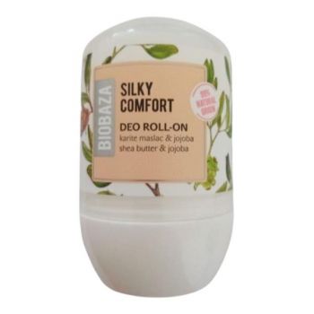 Deodorant Natural pe Baza de Piatra de Alaun pentru Femei, cu Shea si Jojoba - Biobaza Deo Roll-On Silky Comfort, 50 ml