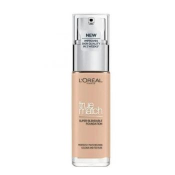 Fond de Ten - L'Oreal Paris True Match Super-Blendable Foundation, nuanta 2D/2W Golden Almond, 30 ml