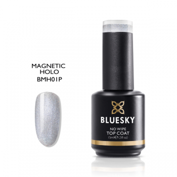 Lac unghii semipermanent Top Coat Bluesky UV Glitter Magnetic Halo 15ml