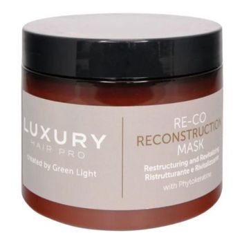 Masca Restructuranta si Revitalizanta pentru Par - Re-Co Reconsruction Mask with Phytokeratine Luxury Hair Pro, Green Light, 500 ml