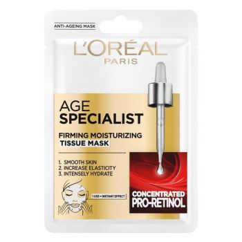 Masca Tip Servetel pentru Hidratare si Fermitate L'Oreal Paris - Dermo Expertise Age Specialist 45+ Tissue Mask, 30 g