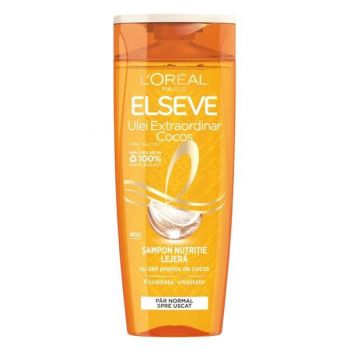 Sampon de Par cu Ulei de Cocos L'Oreal Paris - Elseve Magic Oil Coconut Shampoo, 400 ml