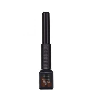 Tus de Ochi Lichid - L'Oreal Paris Matte Signature Liquid Eyeliner, nuanta 03 Brown, 1 buc