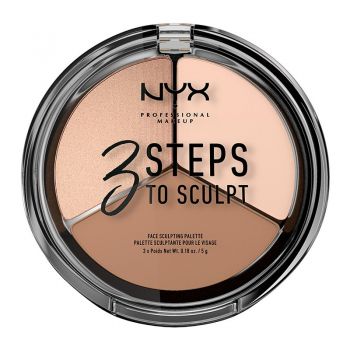 Paleta Conturare NYX Professional Makeup 3 Steps To Sculpt Fair